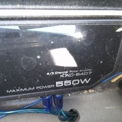 Used Car Audio System Pioneer Receiver, Alpine Subwoofer Amp,Kenwood 4 Channel Amplifier,Kenwood Excelon 10 In Subwoofer  Boxed