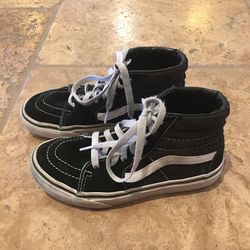 VANS Hightop Shoes Kids Size 1.5 Black & White