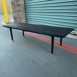 Vintage Mid Century Modern Slat Bench Made in Japan