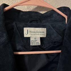 J. Marco Galleries Blue Suede Coat