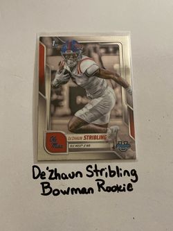 De’Zhaun Stribling San Francisco 49ers WR Bowman Rookie Card.