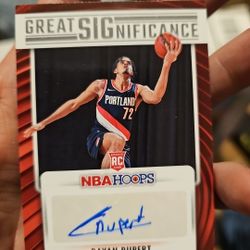 Autographed Rayan Rupert Blazers Card