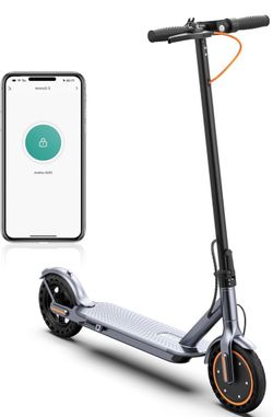 Electric Scooter, Up to 19 Miles Range, 19 Mph Folding Commute Electric Scooter for Adults with 8.5" Solid Tires, Dual Braking System and App Control