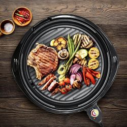 Elite Gourmet EMG-980B Smokeless Electric Tabletop Grill Nonstick