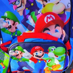 Super Mario Lunchbox And Back Pack Set New