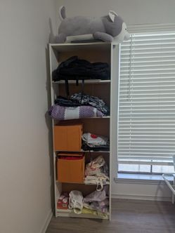 White 5-Shelf Bookcase Storage Unit