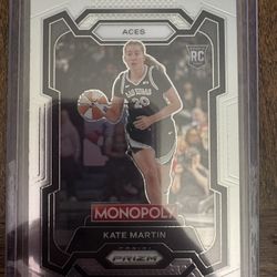 Kate Martin ROOKIE CARD Monopoly Prizm 