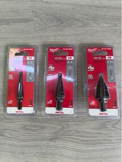 Milwaukee Oxide Step Drill Bits (#1, #4, #9)