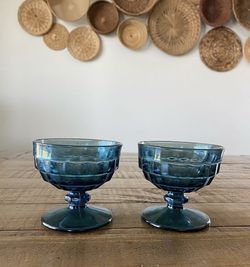 Riviera Blue Dessert/champagne Coupes