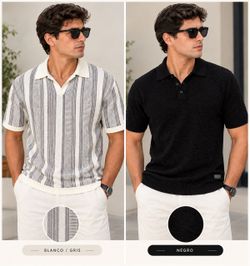 Men's Knit Polo Shirt – 2 Color Options