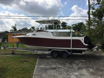 Boat.. Robalo baby runs perfect trailer included Twin 250 ... 95 Johnson engines freshly rebuilt