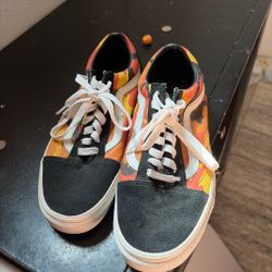 Vans Old Skool Flame Print Sneakers