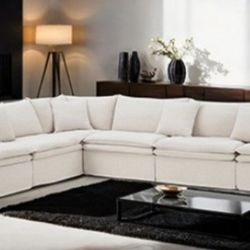 Brand New Taupe Super Plush Sectional Sofa 