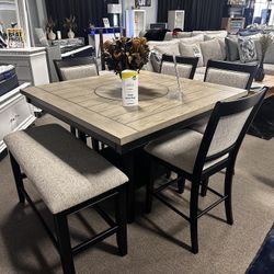 Stunning Wood Dining Table Set! $1299 🤎✨