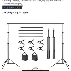 Photography Backdrop Stand With All The Tools