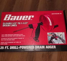 25 ft drill power drain snake