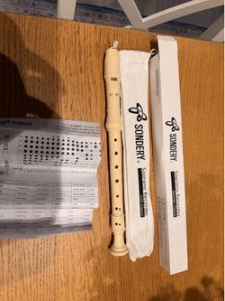 Sondery Soprano Recorder Baroque Fingering Professional Instrument for Advanced Players Rich Full Tone Premium ABS Material Includes Fingering Chart P