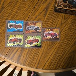 1993 Prism Cracked Ice Firetruck Cards