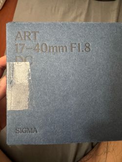Sigma Pro Art 17-40mm f1.8