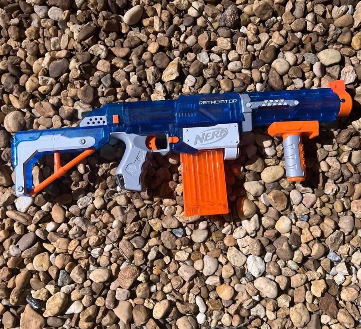 NERF N-Strike Elite Retaliator Sonic Ice Series Clear Blue