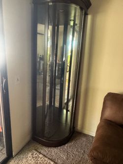 Cherry Wood glass corner unit