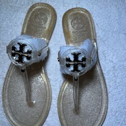 🥂 Glittery Champagne Color Mini Miller Tory Burch Sandals 🥂.