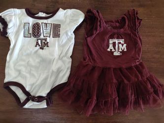 Texas a&m girls clothes 12 mo 18 mo