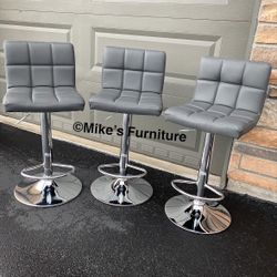 New Adjustable Bar Stools (4 Colors Available ) Black White Gray Red