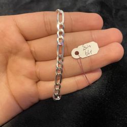 925 Silver Figaro Bracelet