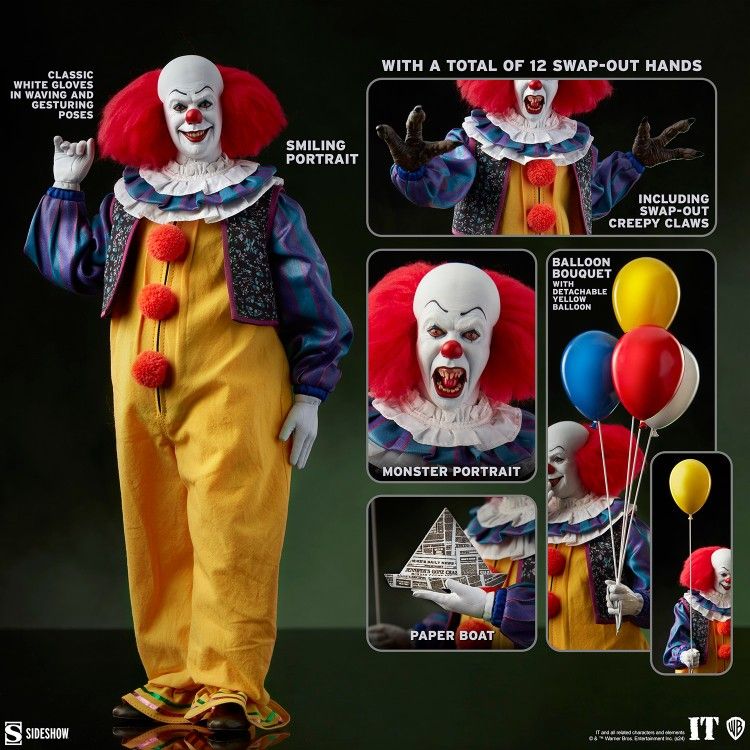 Sideshow Collectibles Pennywise Stephen King's IT (1990) 1/6 Figure