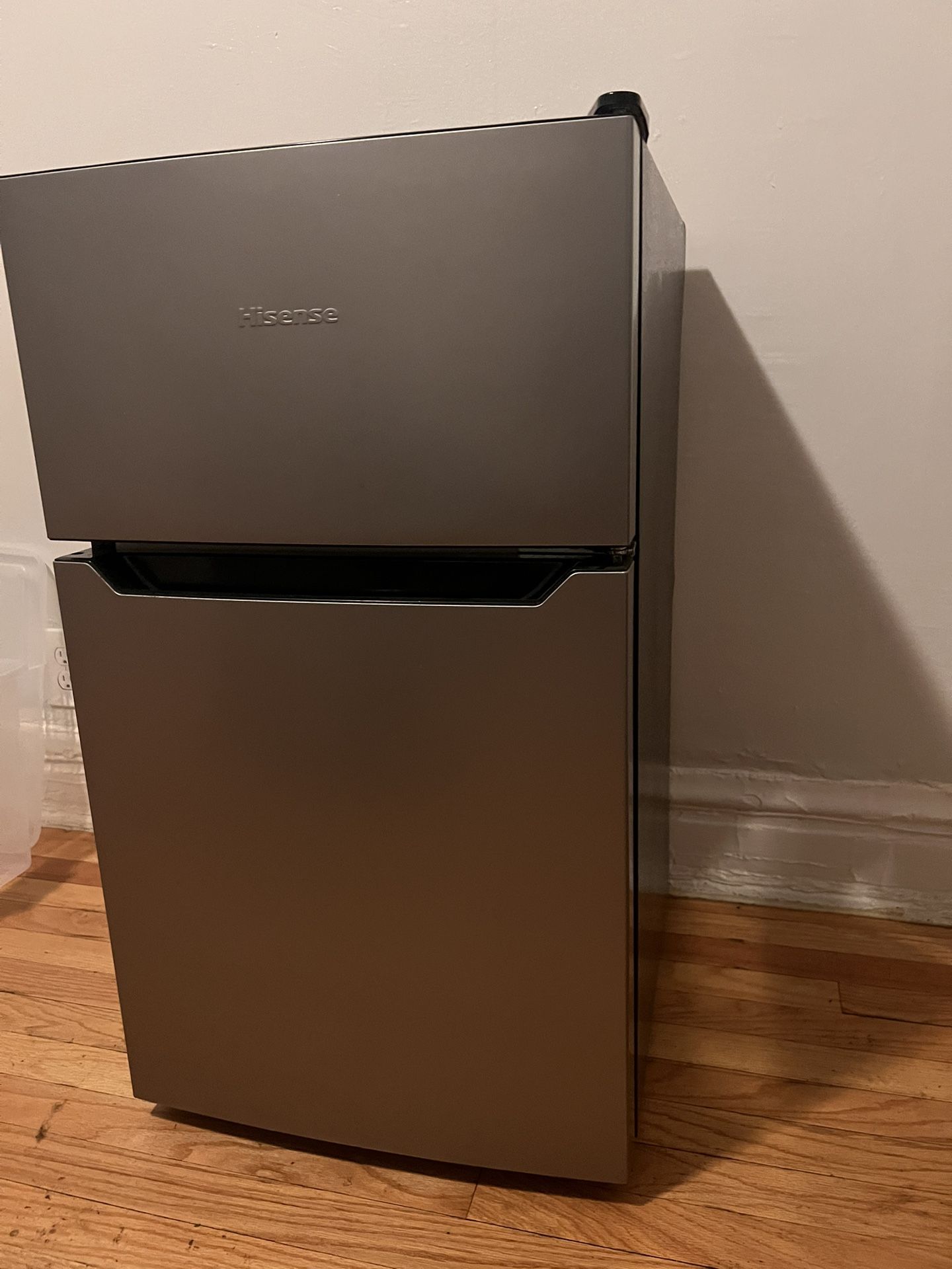Hisense 3.2 Cu. Ft. Double-Door Compact Refrigerator (Stainless Steel)