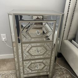 Glass/Mirror Nightstand