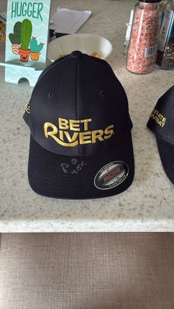 NEW AUTOGRAPHED PHIL HELMUTH BET RIVER HATS
