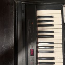 Piano everything works just a piece of the leg is cracked, but works fine