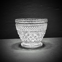 Anchor Hocking Crystal Wexford Diamond Pattern Sugar Bowl.