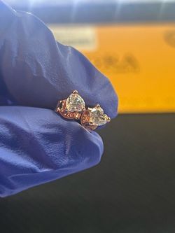 Rose gold diamond earrings