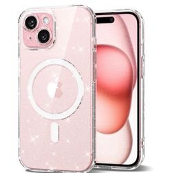 Clear Glitter MagSafe iPhone Case