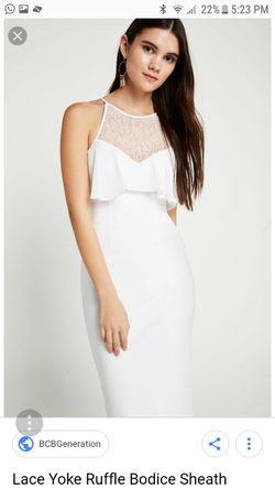 BCBG white dress size 8 (medium)
