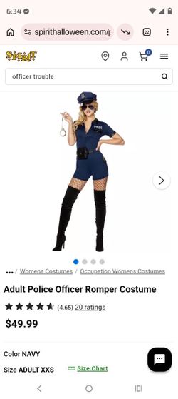 Adult Women Officer Costume XS