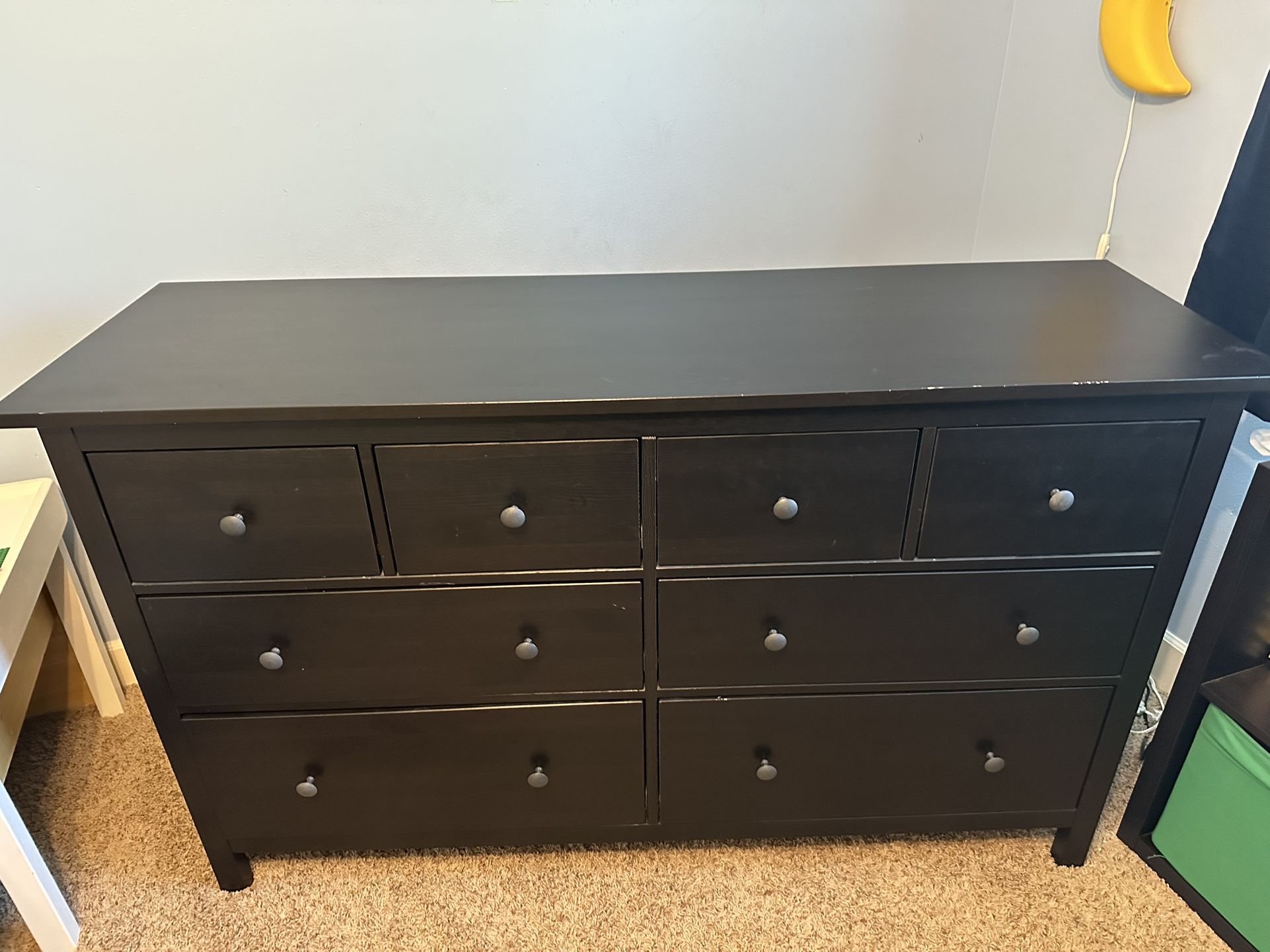 8-drawer Dresser.  IKEA Hemnes Black/Brown. 