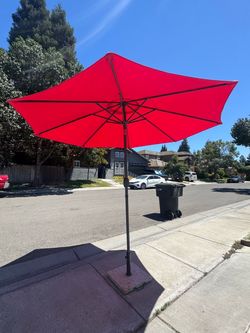 9 foot umbrella with granite umbrella base