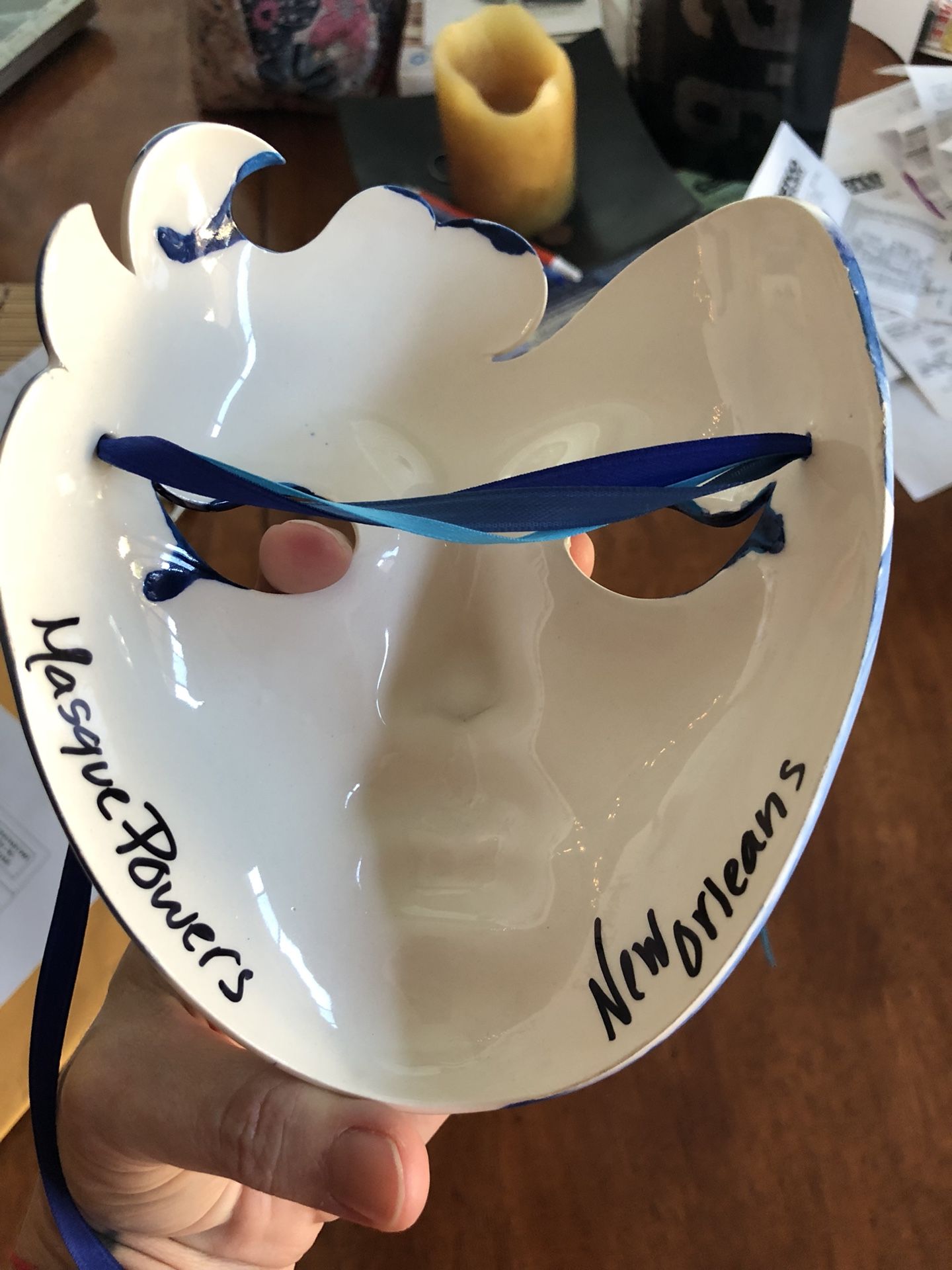 Porcelain mask from New Orleans