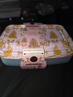 Gingerbread food containers 10pk
