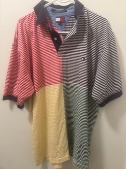 Tommy Hilfiger Color Block Striped Polo Shirt