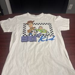 Graphic Print Disney Pixar Toy Story 4 T-shirt Buzz & Woody Tee Shirt Adult Sz M