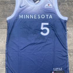 Anthony Edwards Minnesota Timberwolves Men’s Basketball Jersey #5 NEW Large