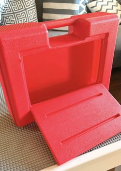 Vintage Red Tyco super blocks storage case
