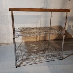 Butcherblock Utility Rack