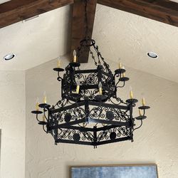 Iron Chandelier From Portugal 
