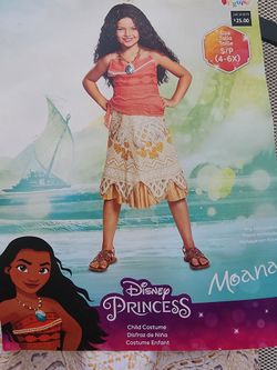 Moana Costume Size S/P (4-6X)